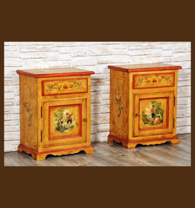 Noptiera Pictata Tablou Arte Povera